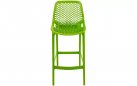 Zielony stołek barowy hoker polipropylen AIR  z oparciem