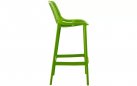 Zielony stołek barowy hoker polipropylen AIR  z oparciem
