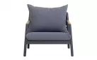 CASSIS zestaw wypoczynkowy ogrodowy aluminium teak antracytowy