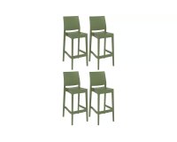 4x Sztaplowany hoker MAY z polipropylenu OLIWKOWEGO sztaplowany