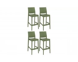 4x Sztaplowany hoker MAY z polipropylenu OLIWKOWEGO sztaplowany