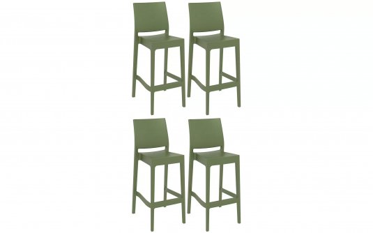 4x Sztaplowany hoker MAY z polipropylenu OLIWKOWEGO sztaplowany