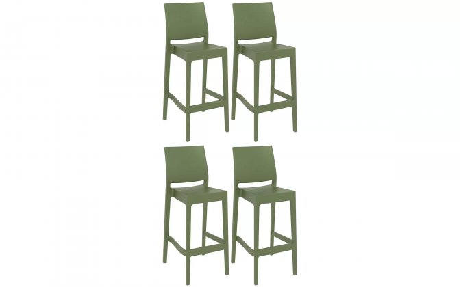 4x Sztaplowany hoker MAY z polipropylenu OLIWKOWEGO sztaplowany