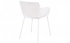 BIAŁE Krzesło ogrodowe ALPE kolor z siedziskiem polipropylen / nogi metal 
