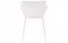BIAŁE Krzesło ogrodowe ALPE kolor z siedziskiem polipropylen / nogi metal 
