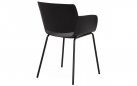 CZARNE Krzesło ogrodowe ALPE kolor z siedziskiem polipropylen / nogi metal 