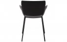 CZARNE Krzesło ogrodowe ALPE kolor z siedziskiem polipropylen / nogi metal 