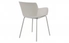 JASNOSZARE Krzesło ogrodowe ALPE z siedziskiem polipropylen / nogi metal 