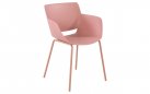 RÓŻOWE Krzesło ogrodowe ALPE z siedziskiem polipropylen / nogi metal 
