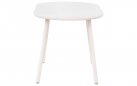 BIAŁY stolik kawowy na taras i do domy VELV 80x45 blat polipropylen / nogi metal lakierowany