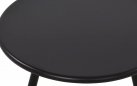 CZARNY okrągły stolik kawowy na taras i do domu BER d50 cm blat polipropylen / nogi metal lakierowany