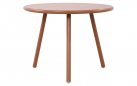 Kolor CEGLANY okrągły stolik kawowy na taras i do domu MINO d60 cm blat polipropylen / nogi metal lakierowany