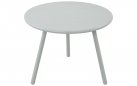ZIELONOSZARY okrągły stolik kawowy na taras i do domu MINO d60 cm blat polipropylen / nogi metal lakierowany