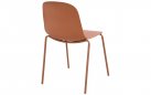 Szataplowane krzesło HARD kolor ceglany siedzisko polipropylen nogi metalowe