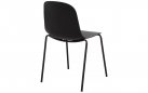 Szataplowane krzesło HARD kolor czarny siedzisko polipropylen nogi metalowe