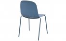 Szataplowane krzesło HARD kolor niebieski siedzisko polipropylen nogi metalowe