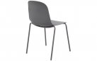 Szataplowane krzesło HARD kolor szary siedzisko polipropylen nogi metalowe