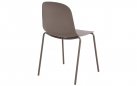 Szataplowane krzesło HARD kolor taupe siedzisko polipropylen nogi metalowe