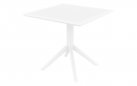 BIAŁY Stół ogrodowy z polipropylenu SKY 80x80 