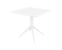 BIAŁY Stół ogrodowy z polipropylenu SKY 80x80 