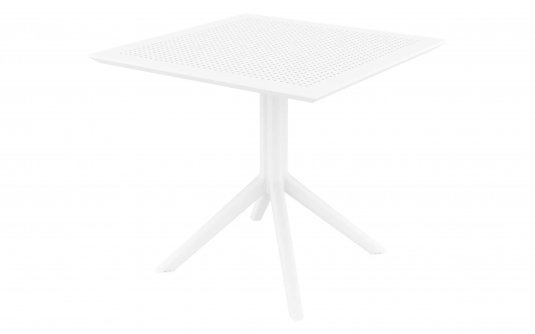 BIAŁY Stół ogrodowy z polipropylenu SKY 80x80