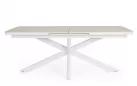 Stół ogrodowy rozkładany z blatem z kamienia spiekanego w kolorze białym z aluminium Pascal 200-260 cm