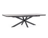 Rozkładany grafitowy aluminiowy stół na taras PASCAL 200-260 z blatem kamiennym 