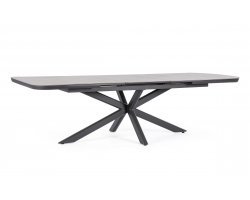 Rozkładany grafitowy aluminiowy stół na taras PASCAL 200-260 z blatem kamiennym 