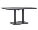 Aluminiowy grafitowy stół ogrodowy podnoszony MIGUEL 140x80 cm bla kamień spiekany
