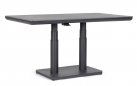 Aluminiowy grafitowy stół ogrodowy podnoszony MIGUEL 140x80 cm bla kamień spiekany