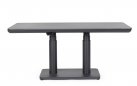 Aluminiowy grafitowy stół ogrodowy podnoszony MIGUEL 140x80 cm bla kamień spiekany