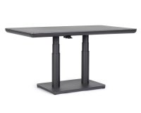 Aluminiowy grafitowy stół ogrodowy podnoszony MIGUEL 140x80 cm bla kamień spiekany