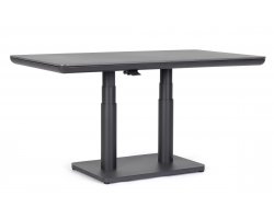 Aluminiowy grafitowy stół ogrodowy podnoszony MIGUEL 140x80 cm bla kamień spiekany