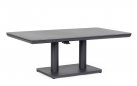Aluminiowy grafitowy stół ogrodowy podnoszony MIGUEL 140x80 cm bla kamień spiekany