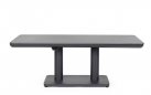 Aluminiowy grafitowy stół ogrodowy podnoszony MIGUEL 140x80 cm bla kamień spiekany