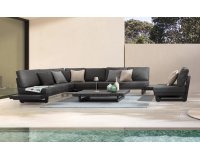 Nowoczesny modułowy narożnik aluminiowy ciemnoszary INFINITY Bizzotto