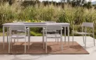 Stół ogrodowy jasnobeżowy NESTOR 220x100 z krzesłami Ropery