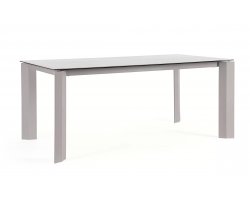 Beżowy stół ogrodowy aluminiowy OTAVIO 180 cm  z ceramicznym blatem 