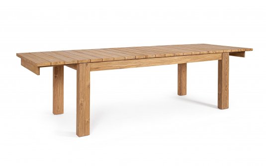 Stół teakowy obiadowy z rozkładanym blatem ZORRITOS 220-300 cm drewno recyklingowane.