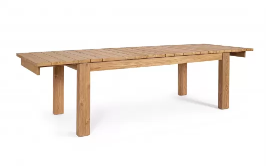 Stół teakowy obiadowy z rozkładanym blatem ZORRITOS 220-300 cm drewno recyklingowane.