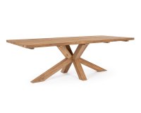 Stół ogrodowy teakowy JERSEY 240x100 cm podstawa krzyżowa