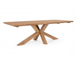 Stół ogrodowy teakowy JERSEY 240x100 cm podstawa krzyżowa