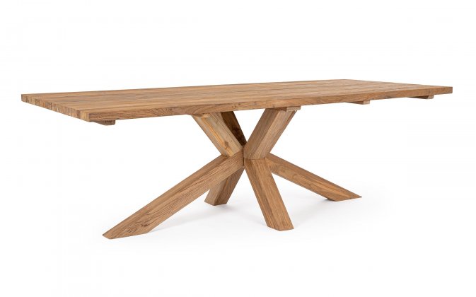 Stół ogrodowy teakowy JERSEY 240x100 cm podstawa krzyżowa