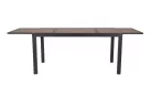 Grafitowy ogrodowy stół aluminiowy rozkładany z blatem imitacja drewna 160-240 HILIJA bizzotto