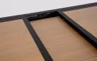 Grafitowy ogrodowy stół aluminiowy rozkładany z blatem imitacja drewna 160-240 HILIJA bizzotto