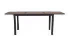 Grafitowy ogrodowy stół aluminiowy rozkładany z blatem imitacja drewna 140-210 HILIJA bizzotto