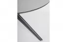 Antracytowy okrągły stół na taras aluminiowy JULIAN śr. 120 cm blat kamienny spiekany