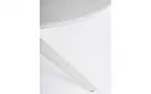 Beżowy okrągły stół na taras aluminiowy JULIAN śr. 120 cm blat kamienny spiekany