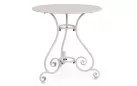 Jasnobeżowy okragły metalowy stolik prowansalski śr. 70 ETIENNE bizzotto