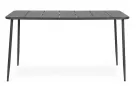Prostokątny stół metalowy grafitowy YARA 140x80 bizzotto